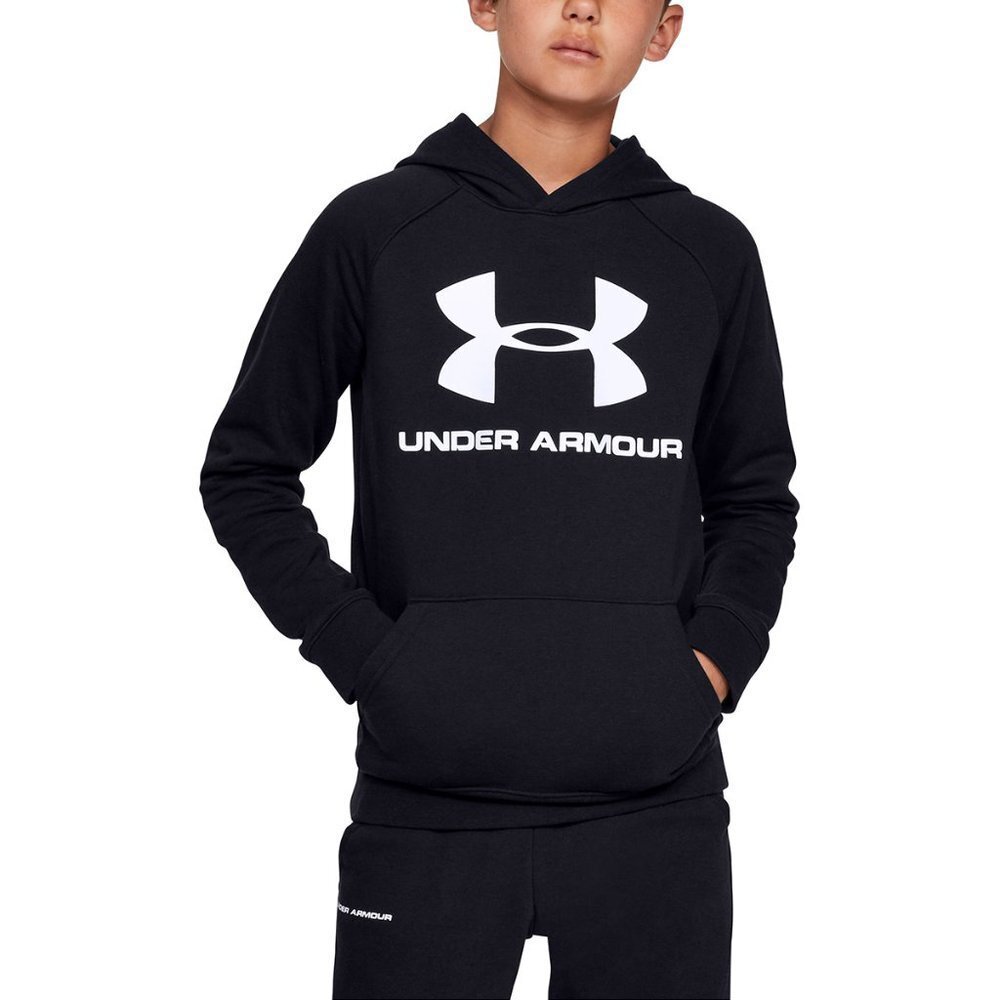 Under Armour Kids Logo Hoodie (Big Kids M), Black